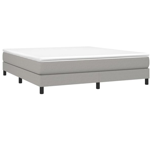 vidaXL Estructura de cama con somier tela gris claro 160x200 cm