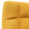 vidaXL Tumbona de suelo plegable de tela amarillo mostaza