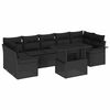 vidaXL Conjunto de sof&aacute; de jard&iacute;n 8 pcs Negro rat&aacute;n sint&eacute;tico