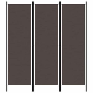 vidaXL Biombo divisor de 3 paneles marr&oacute;n 150x180 cm