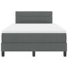 vidaXL Cama tipo Box Spring con colch&oacute;n Gris oscuro 120 x 200 cm tela