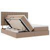 vidaXL Cama con almacenamiento y LED Capuchino 180 x 200 cm
