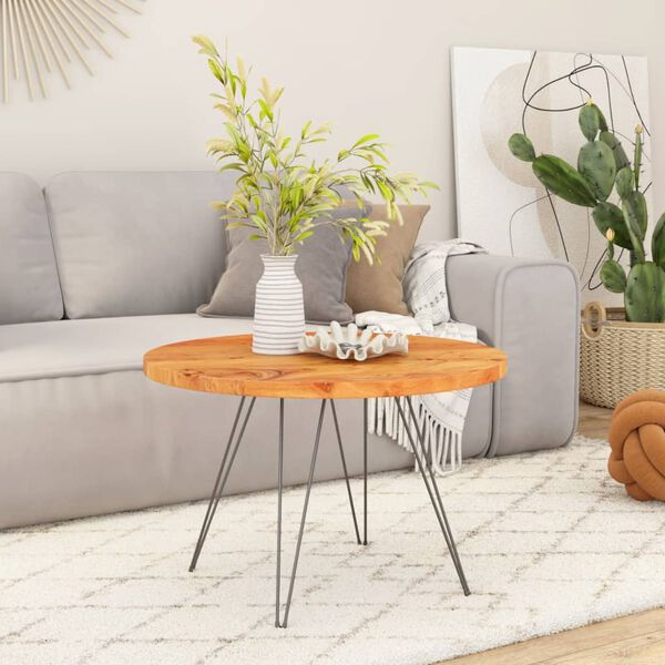 vidaXL Tablero de mesa redondo madera maciza de acacia &Oslash;50x2,5 cm