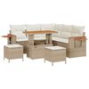 vidaXL Conjunto de sof&aacute;s de jard&iacute;n 8 uds. Beige rat&aacute;n sint&eacute;tico