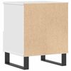 vidaXL Mesita de noche madera contrachapada blanco brillo 40x35x50 cm