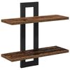 vidaXL Estantes flotantes Madera envejecida 40 x 15 x 40 cm