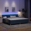 vidaXL Cama Box Spring LED con tiras LED Azul 200 x 200 cm tela