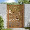 vidaXL Puerta de jard&iacute;n 100x125 cm de acero corten con dise&ntilde;o de trazos