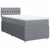 vidaXL Cama box spring con colch&oacute;n tela gris claro 90x190 cm
