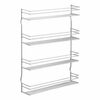 Metaltex Estanter&iacute;a para especias de pared Pepito 4 alturas plateado