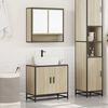 vidaXL Set de muebles de baño 2 pzas madera contrachapada roble Sonoma