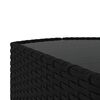 vidaXL Set de muebles de jardín 3 pzas y cojines ratán sintético negro