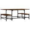 vidaXL Mesa de centro madera contrachapada roble ahumado 100x50,5x40cm