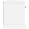 vidaXL Mesita de noche madera contrachapada blanco brillo 39x39x47,5cm