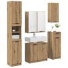 vidaXL Juego de muebles de ba&ntilde;o con caj&oacute;n 5 pcs Roble artesanal
