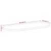 vidaXL Tablero de mesa ovalado madera maciza de mango 90x40x2,5 cm