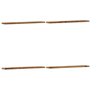 vidaXL Estantes pared 4 uds madera ingenier&iacute;a envejecida 60x20x1,5 cm