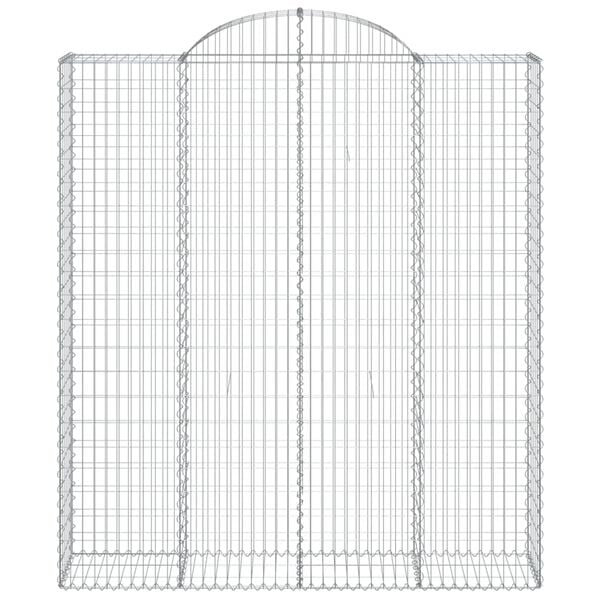 vidaXL Cestas de gaviones 6 uds forma de arco hierro 200x50x220/240 cm