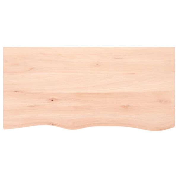 vidaXL Estante de pared madera maciza de roble sin tratar 100x50x2 cm