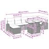 vidaXL Conjunto de sof&aacute; de jard&iacute;n con coj&iacute;n 8 pcs Gris Claro Polirat&aacute;n