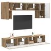 vidaXL Conjunto de mueble de TV 5 pcs Negro Madera de ingenier&iacute;a