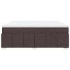 vidaXL Cama box spring con colch&oacute;n tela marr&oacute;n oscuro 200x200 cm