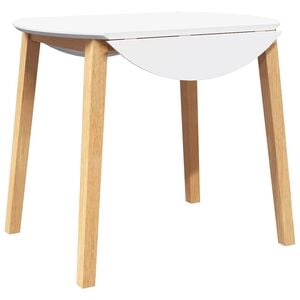 vidaXL Mesa de comedor natural madera maciza roble caucho
