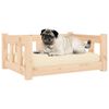 vidaXL Cama para perros madera maciza de pino 65,5x50,5x28 cm