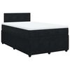 vidaXL Cama box spring con colch&oacute;n terciopelo negro 120x200 cm