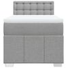 vidaXL Cama box spring con colch&oacute;n tela gris claro 80x200 cm