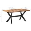 vidaXL Mesa de comedor de madera acacia acabado miel 160x80x75 cm