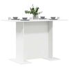 vidaXL Mesa de comedor de madera contrachapada blanco 110x60x75 cm