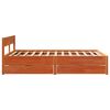 vidaXL Estructura de cama sin colch&oacute;n madera maciza marr&oacute;n 120x190 cm