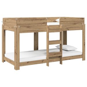 vidaXL Cama Litera para Ni&ntilde;os Roble artesanal 100 x 190 cm