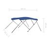 vidaXL Toldo Bimini de 3 arcos azul 183x180x137 cm
