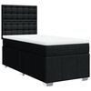 vidaXL Cama box spring con colch&oacute;n tela negro 100x200 cm