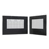 vidaXL Pared lateral de carpa de fiesta con ventana 2 uds PE antracita