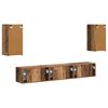 vidaXL Conjunto de mueble de TV Montaje en la pared 5 pcs Madera vieja