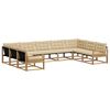 vidaXL Conjunto de sof&aacute;s de exterior 9 uds. y Beige