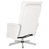 vidaXL Sillón reclinable masaje con reposapiés cuero sintético blanco