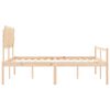 vidaXL Cama para personas mayores con cabecero madera maciza 160x200cm