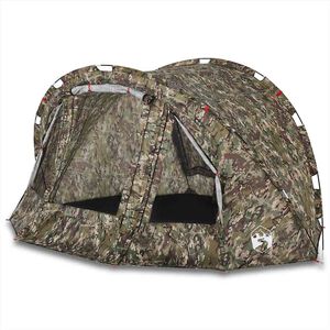 vidaXL Tienda de pesca para 4 personas impermeable camuflaje
