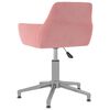 vidaXL Sillas de comedor giratorias 2 unidades terciopelo rosa