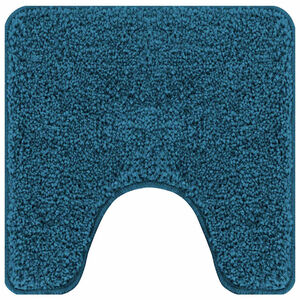 vidaXL Alfombra antideslizante para ba&ntilde;o con corte para inodoro Azul