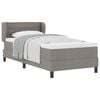 vidaXL Cama tipo Box Spring con colch&oacute;n Taup&eacute; 80 x 200 cm tela
