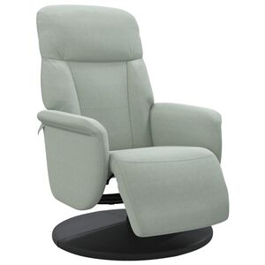 vidaXL Sill&oacute;n reclinable con reposapi&eacute;s terciopelo gris claro
