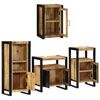 vidaXL Juego de muebles de ba&ntilde;o 4 pcs Marr&oacute;n Madera de mango s&oacute;lido
