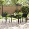 vidaXL Conjunto de Comedor de Jard&iacute;n 3 pcs Negro rat&aacute;n sint&eacute;tico