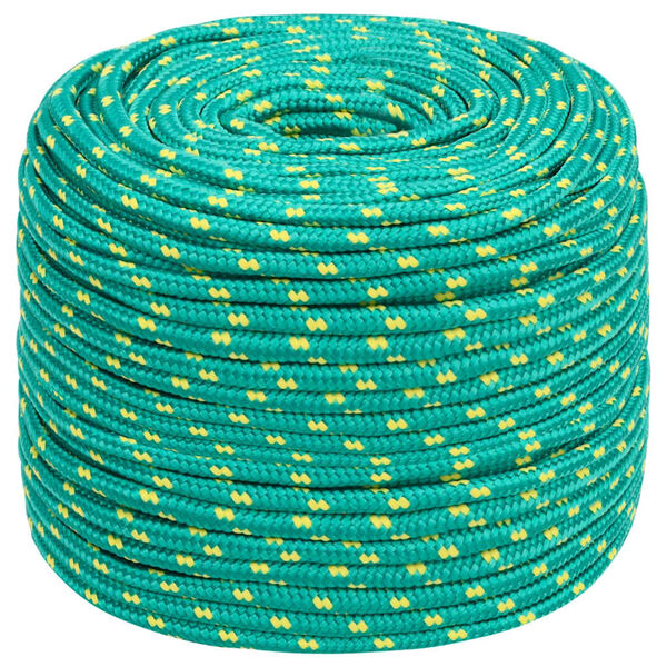vidaXL Cuerda de barco polipropileno verde 6 mm 250 m