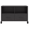 vidaXL Mueble de TV acero negro 68x39x43,5 cm